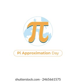 vector graphic of Pi Approximation Day ideal for Pi Approximation Day celebration.