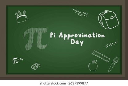 vector graphic of Pi Approximation Day; ideal for Pi Approximation Day celebration.