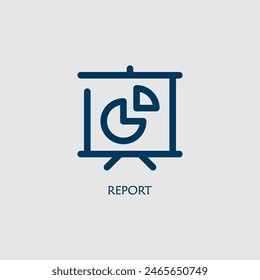 Vector graphic of a pie chart icon, illustration sign and symbol for market share and segmentation