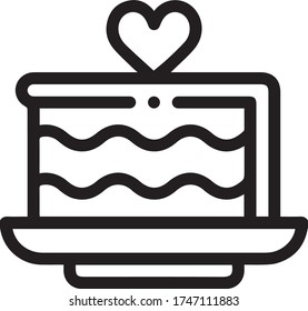 Vector graphic of a piece of cake.