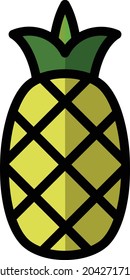 Vector graphic of pineapple. Suitable for nature, food and beverage o fruits.
