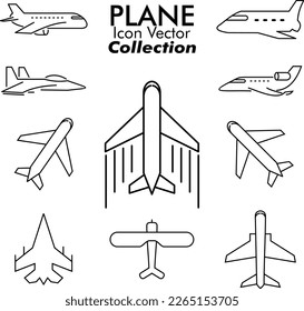 Vector Graphic of Plane Icon Collection Design Template