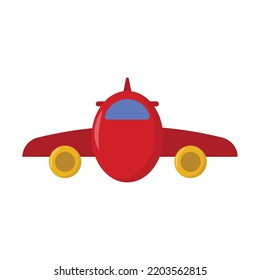 Vector graphic of plane. Red plane illustration with flat design style. Suitable for content design assets