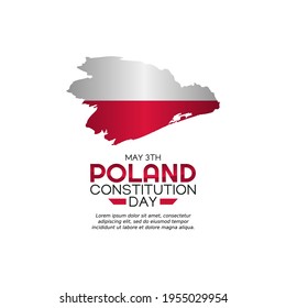 vector graphic of poland constitution day good for poland constitution day celebration. flat design. flyer design.flat illustration.