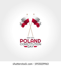 gráfico vectorial del día de la constitución de polonia bueno para la celebración del día de la constitución de polonia. diseño plano. diseño de volante.ilustración plana.