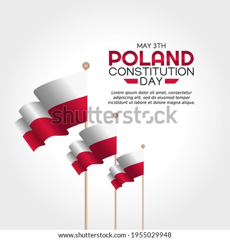 vector graphic of poland constitution day good for poland constitution day celebration. flat design. flyer design.flat illustration.