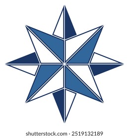 Vector graphic of pole star symbol