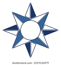 Vector graphic of pole star symbol that can be used for logo design