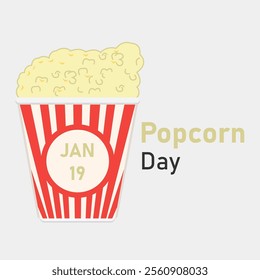 vector graphic of Popcorn Day good for national Popcorn Day celebration. flat design. flyer design.flat illustration.