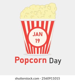 vector graphic of Popcorn Day good for national Popcorn Day celebration. flat design. flyer design.flat illustration.