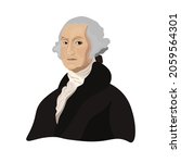 
Vector graphic portrait of George Washington, the first elected President of the United States