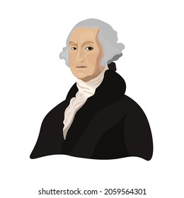 
Vector graphic portrait of George Washington, the first elected President of the United States