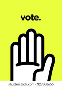 Vector graphic poster of voting with cool and modern design