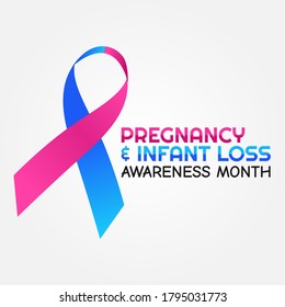 Vector graphic of Pregnancy and Infant Loss Month good for pregnancy and infant loss celebration. flat design. flyer design.flat illustration.