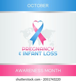vector graphic of pregnancy and infant loss awareness month good for pregnancy and infant loss awareness month celebration. flat design. flyer design.flat illustration.