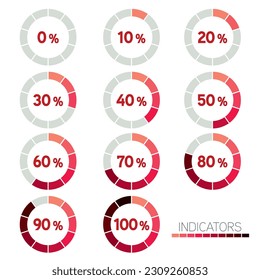 vector graphic presentase indicators symbols