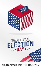 vector graphic of presidential election day good for presidential election day celebration. flat design. flyer design.flat illustration.