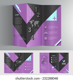 Vector graphic professional colorful business brochure for your company with 3D mockup