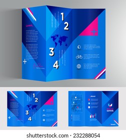Vector graphic professional colorful business brochure for your company with 3D mockup