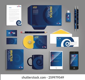 Vector graphic professional identity design for your company in vibrant colors