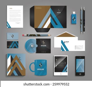 Vector graphic professional identity design for your company in vibrant colors