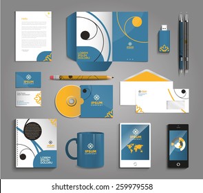 Vector graphic professional identity design for your company in vibrant colors