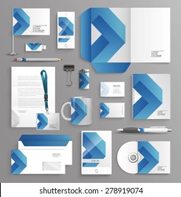 Vector graphic professional identity design for your company in vibrant colors