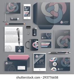 Vector graphic professional identity design for your company in vibrant colors