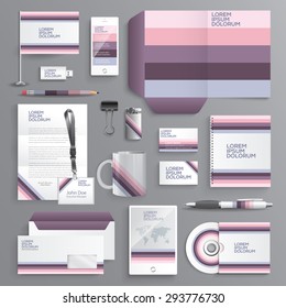 Vector graphic professional identity design for your company in vibrant colors