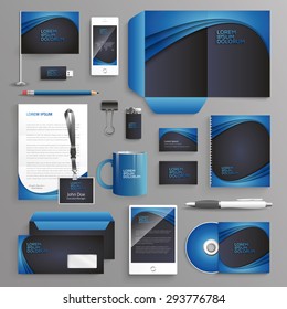 Vector graphic professional identity design for your company in vibrant colors
