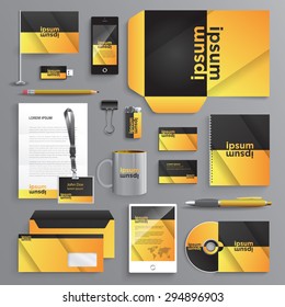 Vector graphic professional identity design for your company in vibrant colors
