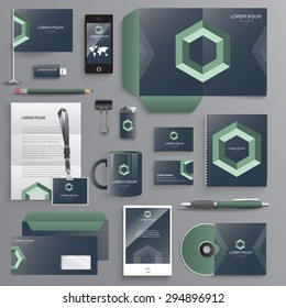 Vector graphic professional identity design for your company in vibrant colors