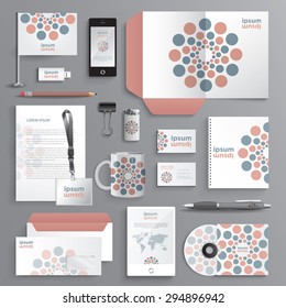 Vector graphic professional identity design for your company in vibrant colors