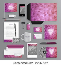 Vector graphic professional identity design for your company in vibrant colors