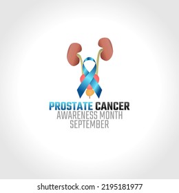 vector graphic of prostate cancer awareness month good for prostate cancer awareness month celebration. flat design. flyer design.flat illustration.