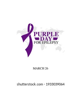 vector graphic of purple day for epilepsy good for purple day celebration. flat design. flyer design.flat illustration.