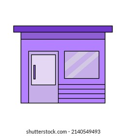 Vector Graphic of Purple Store Illustration