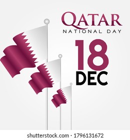 Vector graphic of Qatar national day good for Qatar national day celebration. flat design. flyer design.flat illustration.