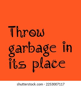 Vector graphic of a quote on a orange background