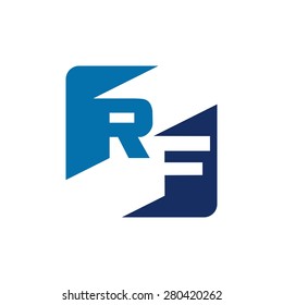 Vector graphic R and F letter symbol for your company