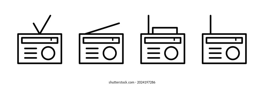 Vector graphic of radio icon collection