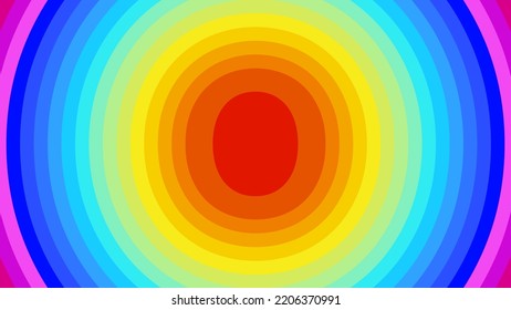 Vector graphic of rainbow background colorful circle. Target banner background. Concentric circles. Color rainbow element. Good design for your advertisement, poster, print, banner, etc. 
