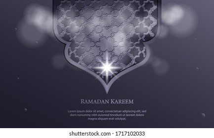 Vector graphic of Ramadan Kareem with Islamic Ornament. Fit for greeting card, wallpaper and other.