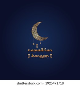 vector graphic of Ramadhan kareem good for celebrate ramadhan coming celebration. flat design. flyer design.flat illustration.
