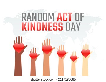 vector graphic of random act of kindness day good for random act of kindness day celebration. flat design. flyer design.flat illustration.