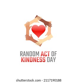 vector graphic of random act of kindness day good for random act of kindness day celebration. flat design. flyer design.flat illustration.