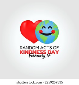 vector graphic of random acts of kindness day good for random acts of kindness day celebration. flat design. flyer design.flat illustration.