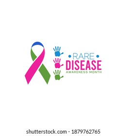 vector graphic of rare disease awareness month good for rare disease awareness month celebration. flat design. flyer design.flat illustration.