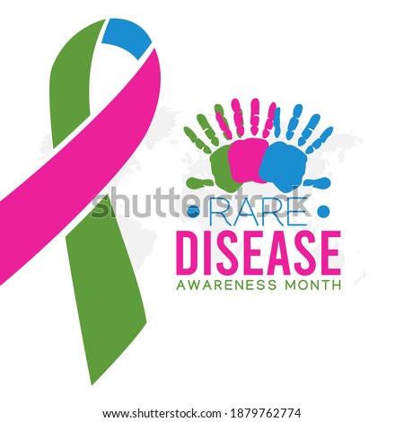 vector graphic of rare disease awareness month good for rare disease awareness month celebration. flat design. flyer design.flat illustration.