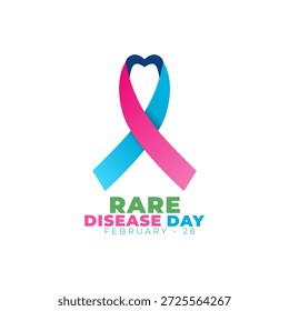 Gráfico de Vector del Día de las Enfermedades Raras para concienciar sobre el Día de las Enfermedades Raras.
